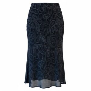 Vintage Y2K dark paisley midi length skirt